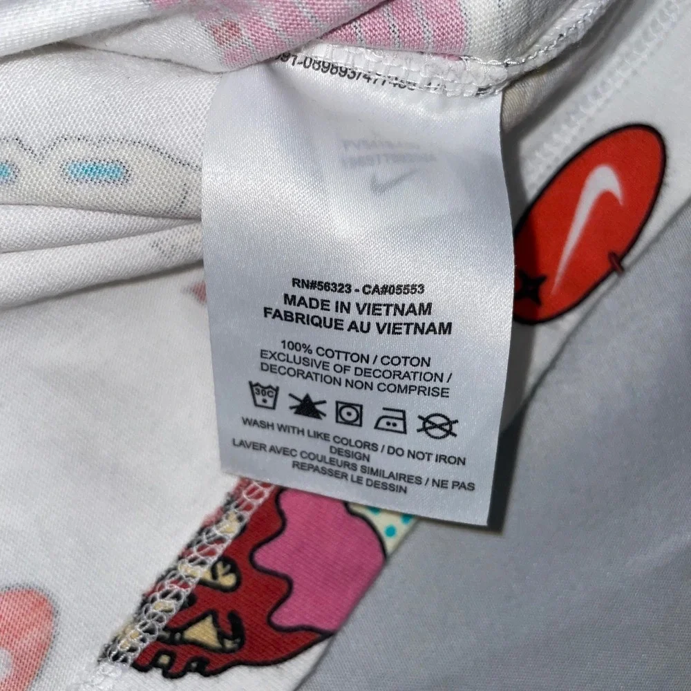 Nike Kids Air Max 95 Ice Cream All Over Print Graphic T-Shirt White Large L